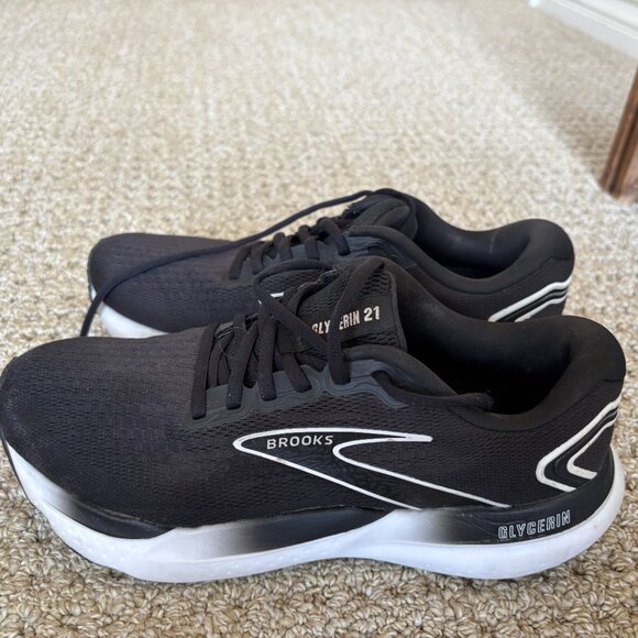 Brooks Glycerin 21 Black White Womens, Size 9.5 - Picture 6 of 9